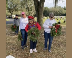 Wreaths across America laying of wreaths